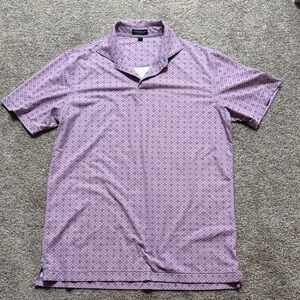 Peter Millar Pink Geometric Polo Shirt